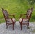 Wood Pair Antique French Rococo Fireside Arm Chairs For Sale - Image 7 of 12