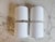 Metal Pair of Urban Electric Large Nickel Bit Sconces With Linen Shades For Sale - Image 7 of 10