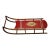 Outstanding Late 19th Century Antique American Hand Painted Steam Bent Oak Childs Snow Sled For Sale