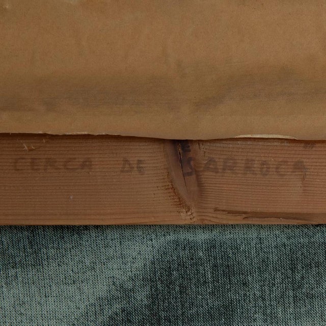 Escola d'Olot Artist, Cerca de Sarroca Landscape, 1970s, Oil on Canvas For Sale - Image 8 of 10