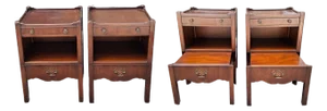 Pair Kittinger Mahogany Nesting Step Bedside Tables