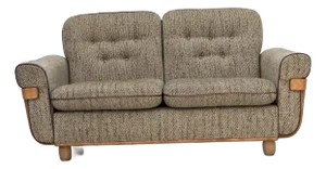 Danish 2-Seater Sofa in Furniture Wool & Bentwood, 1970s