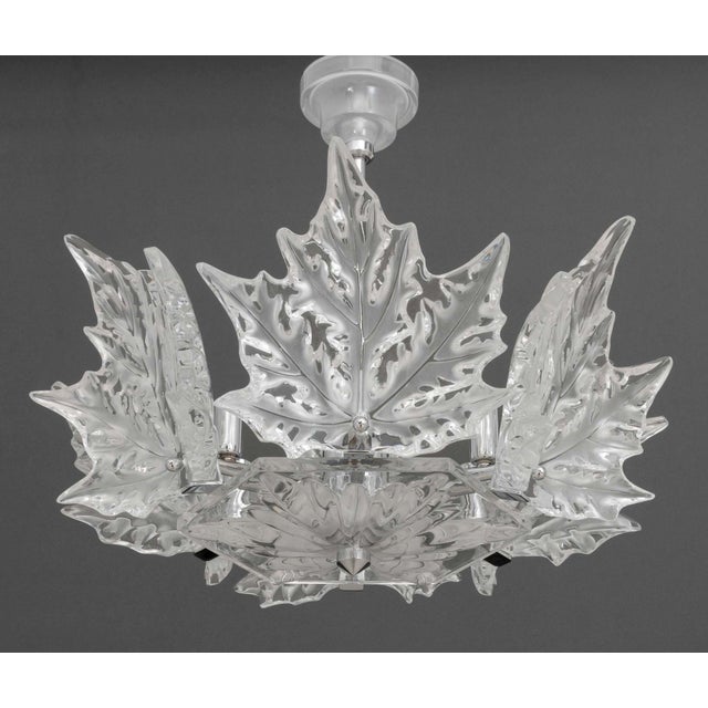 Lalique Crystal "Champs-Elysees" Two-Tier Chandelier For Sale - Image 10 of 13