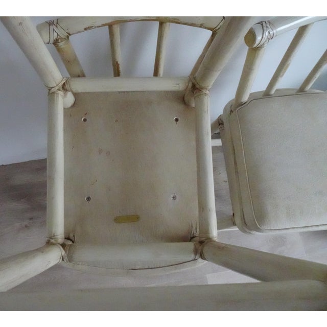 White Bamboo Bar Stools from McGuire, 1970s, Set of 4 For Sale - Image 17 of 18