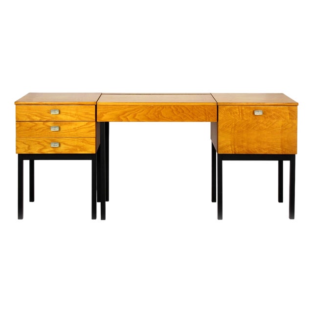 Mid-Century Modular Ash Desk with Mirror from Up Zavody, Czechoslovakia, 1970s For Sale