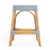 2020s Robias 24.5 in. Seat Height Rectangular Rattan Backless Counter Stool with Footrest, Baby Blue/ Natural Rattan Frame For Sale - Image 5 of 9