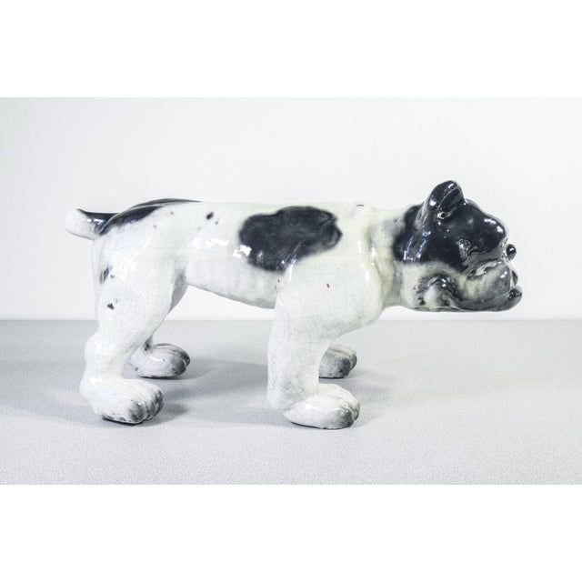 Sculpture of Bulldog in Glazed Terracotta, France, 1920s For Sale - Image 6 of 14