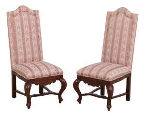 Pair of High Back Upholstered Chairs