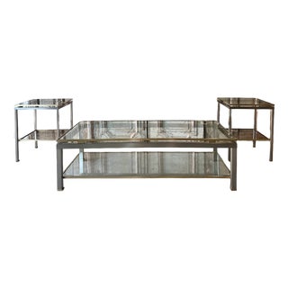 Set Guy attributed to Guy Lefevre for Maison Jansen, 1970, Set of 3 For Sale