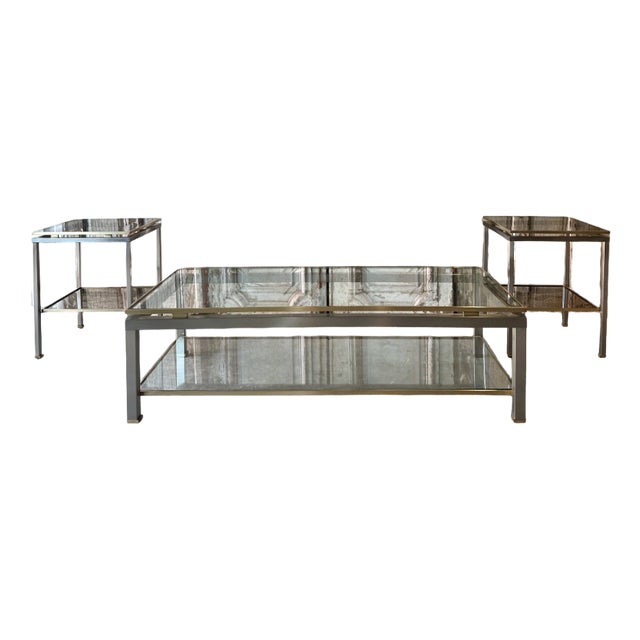 Set Guy attributed to Guy Lefevre for Maison Jansen, 1970, Set of 3 For Sale