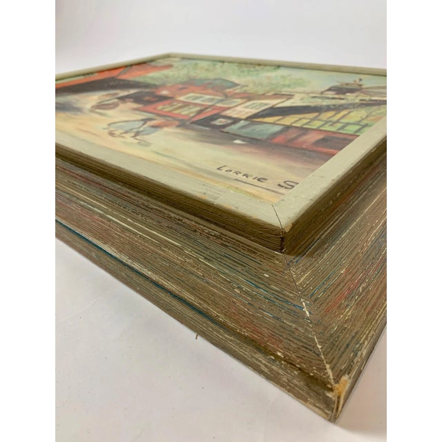 Mid 20th Century Mid Century Framed Oil Painting on Board - Signed For Sale - Image 5 of 7