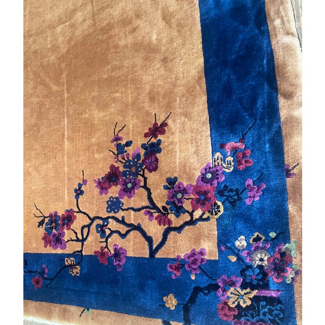 Antique Chinese Art Deco Carpet, 6'0" × 8'9" For Sale In Chicago - Image 6 of 11