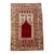 Antique Avanos Cappadocia Rug | Vibrant Red Prayer Rug With Intricate Decorative Details | 5x7 For Sale