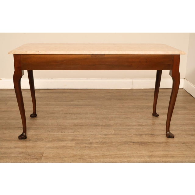 Kittinger Colonial Williamsburg Marble Top Mahogany Server For Sale - Image 16 of 18