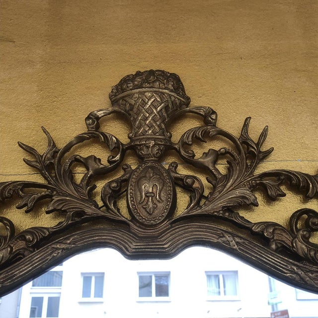 20th Century Baroque Mirror in Brass, Italy For Sale - Image 4 of 18