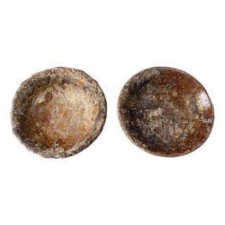 Early 19th Century French Glazed Terracotta Resin Dishes, Set of 2 For Sale