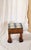 Vintage "Foot" Stool With Blue Plaid Top - Handmade Stool For Sale - Image 11 of 15