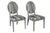 Contemporary Basset Attributed Oval Back Side Chairs, a Pair For Sale - Image 3 of 7