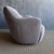 Mid Century Style Swivel Chair in Ecorcé Stone Washed Linen For Sale - Image 4 of 10