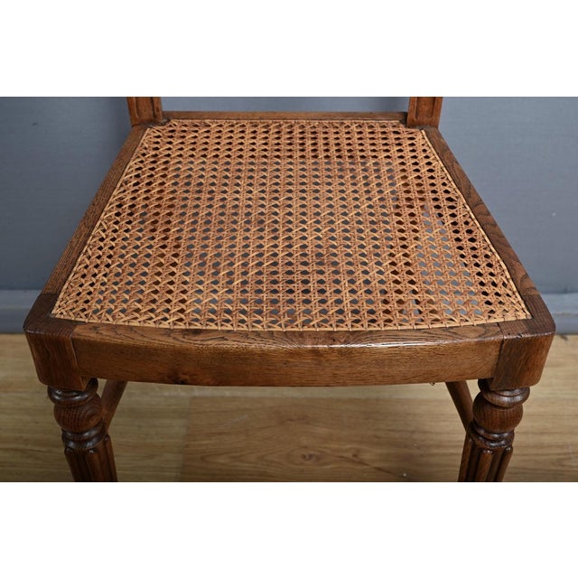 Louis Philippe Oak Chairs, Late 19th Century, Set of 5 For Sale - Image 13 of 18