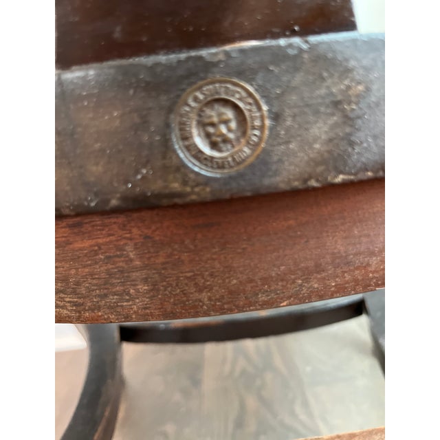 Early 20th Century Marble and Shattuck Bankers Chair For Sale In Charleston - Image 6 of 8