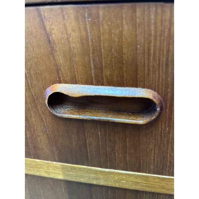 Wood 1960s Danish Mid Century Modern Teak 6 Drawer Tall Chest of Drawers For Sale - Image 7 of 9