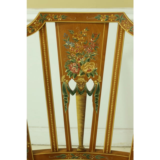 Paint Decorated Adam Style Decorated Armchair For Sale - Image 4 of 13