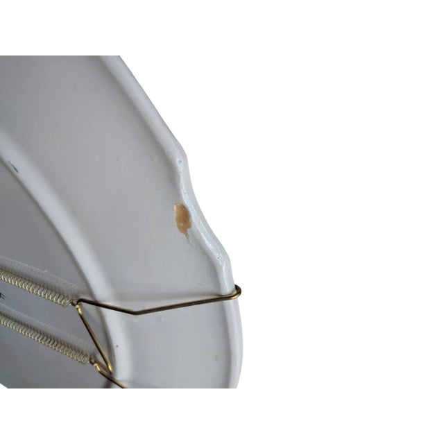 Vintage Italian Nove Rose Handpainted Botanical Floral Porcelain Ceramic Decorative Plate 13 X 13 For Sale - Image 11 of 11