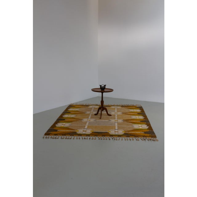 Mid-Century Modern Vintage Swedish Röllakan Wool Rug by Ingegerd Silow for Axeco Svenska AB, 1950s For Sale - Image 3 of 18