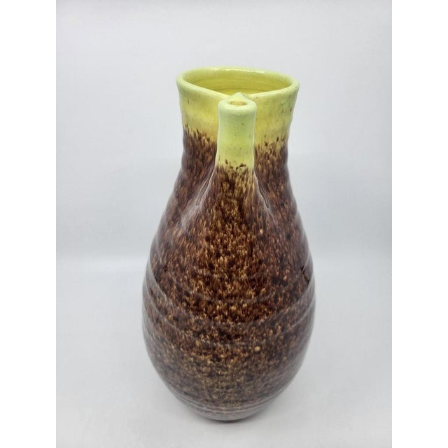 Brown Vintage Pitcher in Glazed Ceramic from Poterie d'Accolay, France, 1970s For Sale - Image 8 of 14