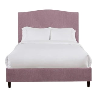 Hazel King Bedframe, Plum Linen For Sale