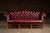 Chippendale Vintage Chippendale-Style Camelback Chesterfield Leather Sofa in Oxblood For Sale - Image 3 of 13