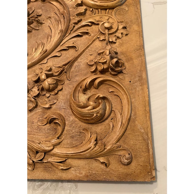 French Stunning 19th Century French Painted Plaster Relief Panel, Louis XVI For Sale - Image 3 of 11