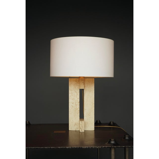 Mid-Century Modern Table Lamp in Travertine, Italy, 1970s For Sale - Image 12 of 12