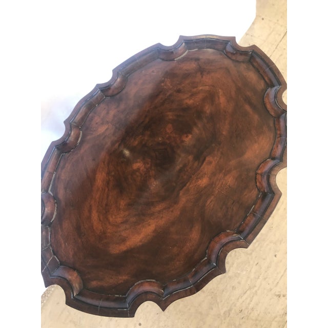 Antique Crotch Mahogany Chippendale Style Side Drinks Table For Sale In Philadelphia - Image 6 of 11