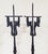 Gothic Pair Antique American Hammered Wrought Iron Floor Pricket Candle Stand Holders For Sale - Image 3 of 15