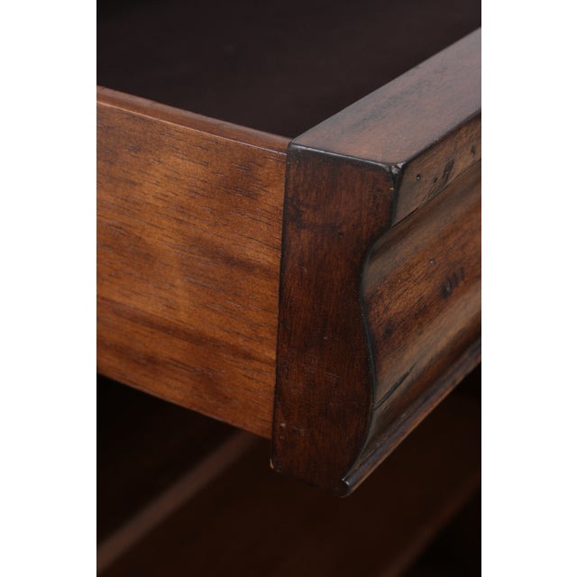 Brown Continental Style Inlaid Front Distressed Sideboard Console For Sale - Image 8 of 17