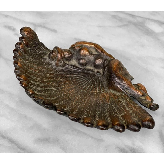 Art Deco Vintage Art Deco Flapper Nude Figural Women Vanity Dish Catchall Dresser Tray For Sale - Image 3 of 8