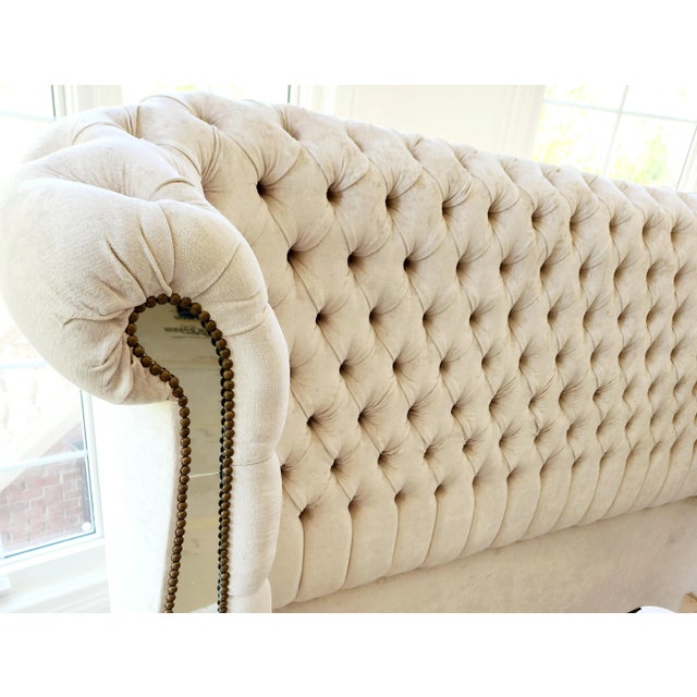 Haute House Home Bridgitte Ivory Mirror Bed by Haute House - King Size For Sale - Image 4 of 9