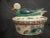Figurative Vintage Hand-Painted Porcelain Lidded Oval Dish Surmounted With a Figural Duck For Sale - Image 3 of 13