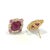 Bochic "Orient" Vintage Pastel & Red Rubies Earrings Set In 18K Gold & Silver For Sale - Image 12 of 18