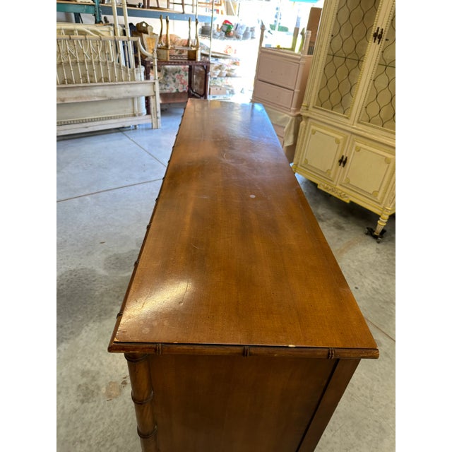 1950s Vintage Dixie Aloha Faux Bamboo Triple Dresser For Sale - Image 11 of 13