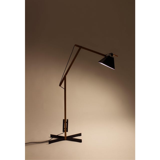 Wood Archimedes Floor Lamp by Gemma Bernal and Ramón Isern for Tramo 1970s For Sale - Image 7 of 12