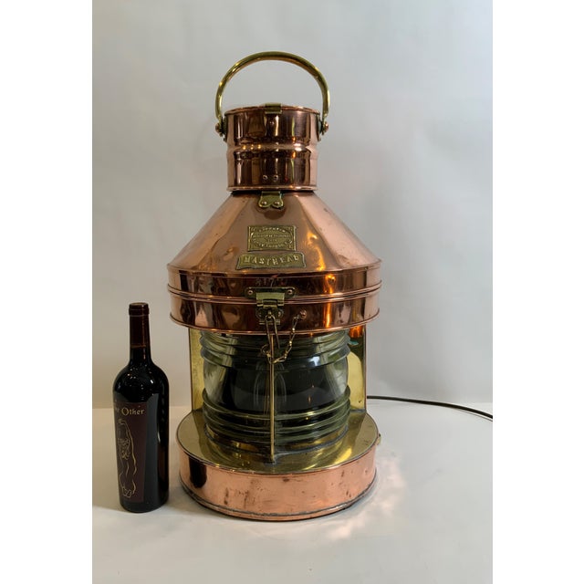 Copper and Brass Ship's Masthead Lantern by Davey of London For Sale In Boston - Image 6 of 12