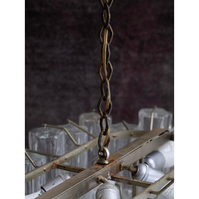 Italian Mid-Century "Tronchi" Glass Chandelier, Made in Murano For Sale - Image 10 of 16