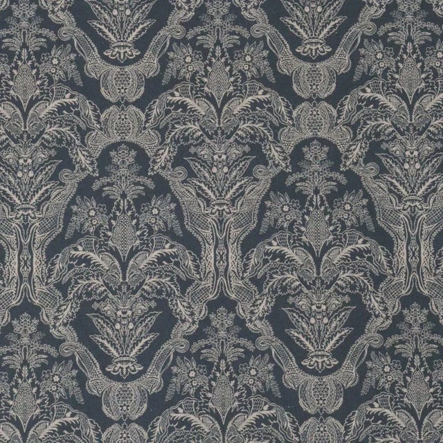 Siena Indigo / White Fabric For Sale In Detroit - Image 6 of 6