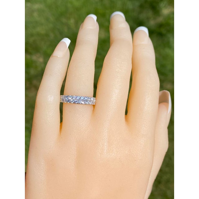 The Old West Lake: Double Row Natural Diamond Band For Sale - Image 9 of 10