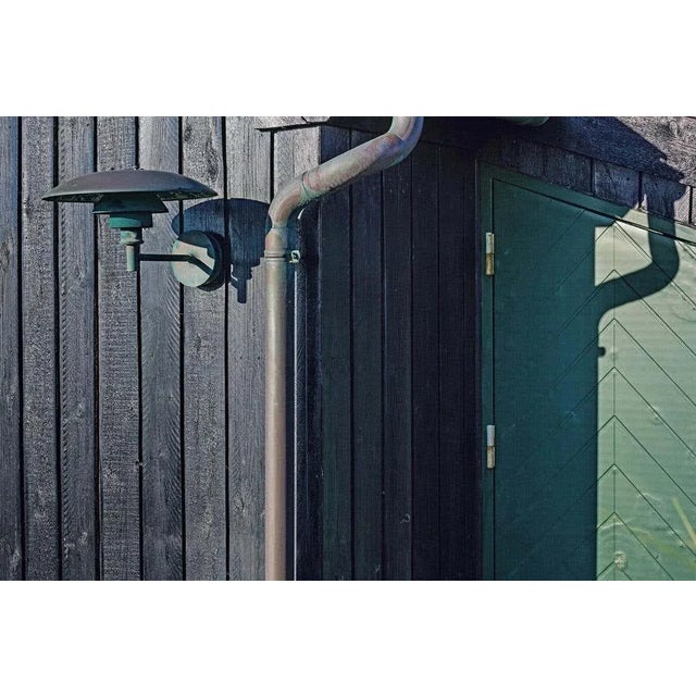 Large Poul Henningsen 'Ph Wall' Darkly Patinated Outdoor Lamp for Louis Poulsen For Sale - Image 9 of 12