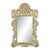 Large 78" Italian Baroque Rococo White Distress Painted Mirror Art Picture Frame For Sale