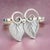 Metal 1990s Georg Jensen Estate Vine Leaves Brooch Silver For Sale - Image 7 of 12